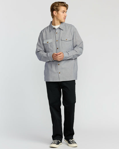 Billabong Austin Garage Long Sleeve Shirt - Stone Blue