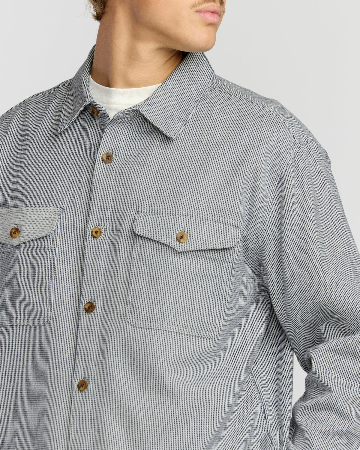 Billabong Austin Garage Long Sleeve Shirt - Stone Blue