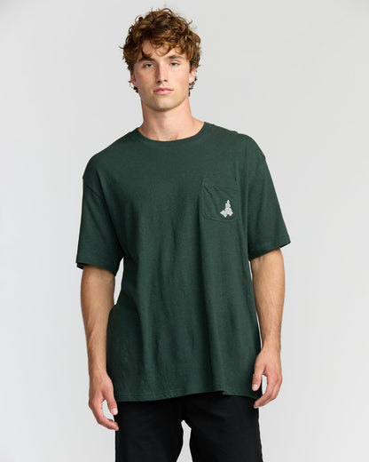 Billabong Austin Garage Regular Pocket Short Sleeve T-Shirt - Teal