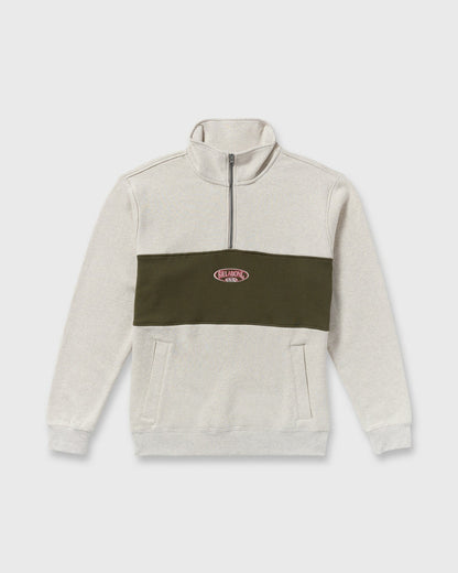 Billabong Bad Dog 3/4 Zip Mockneck Sweatshirt - Sand Htr