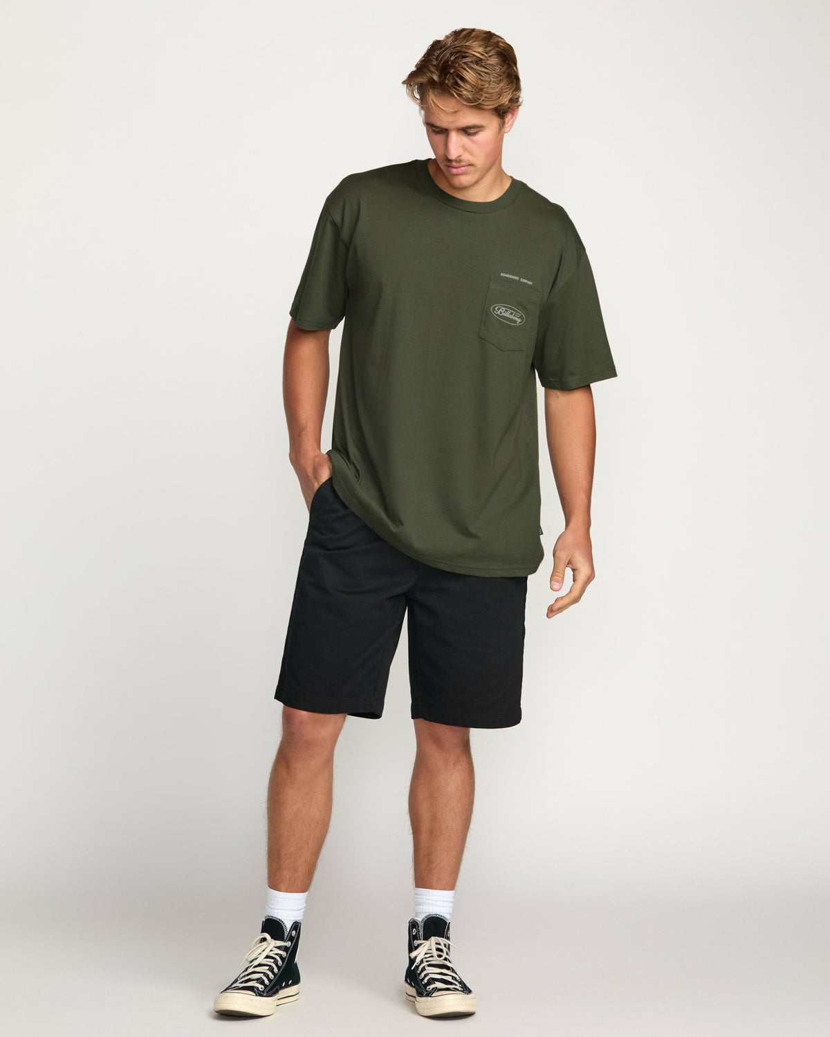 Billabong Bad Dog Pocket Regular Tee - Olive