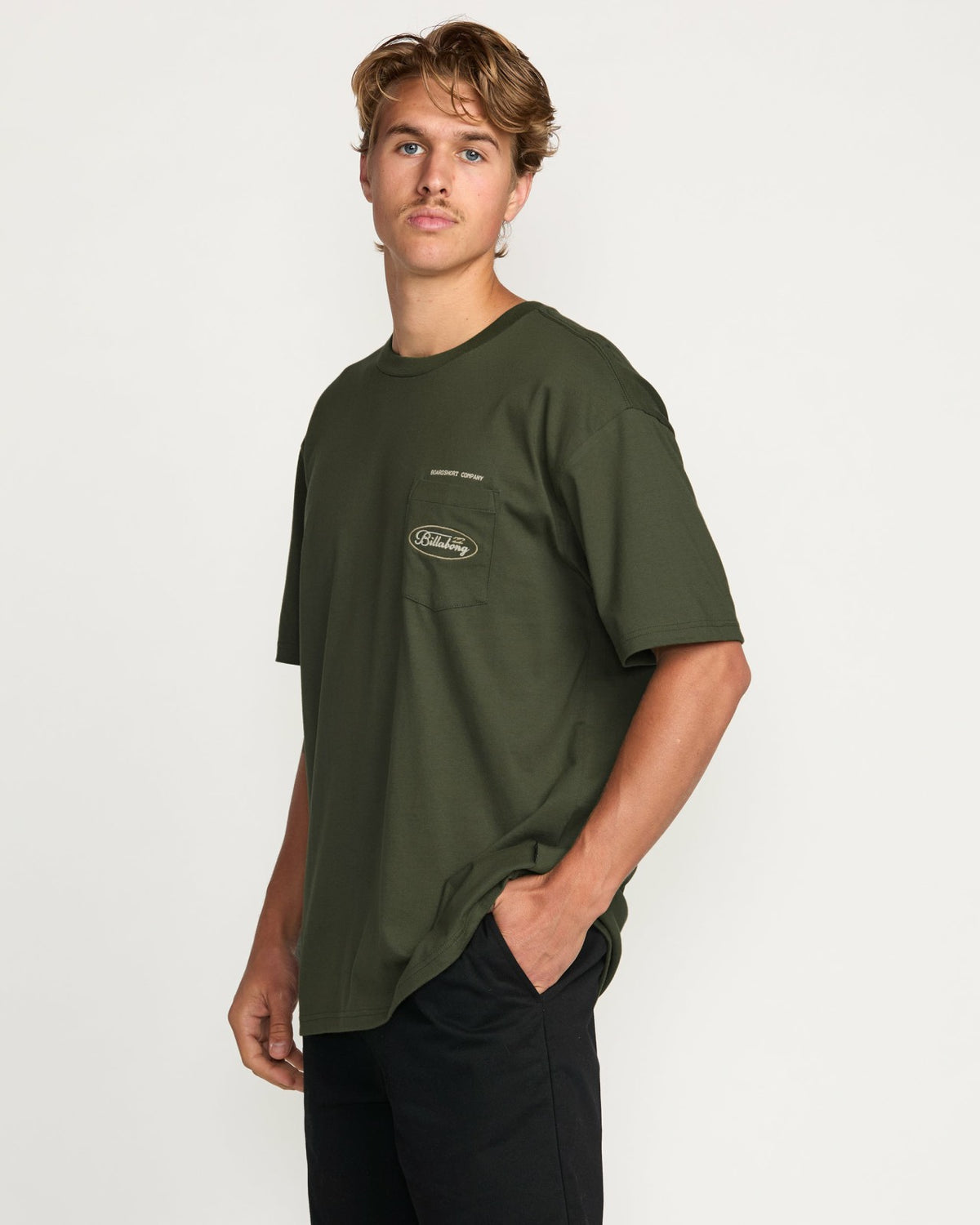 Billabong Bad Dog Pocket Regular Tee - Olive