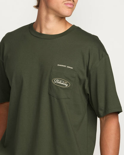 Billabong Bad Dog Pocket Regular Tee - Olive