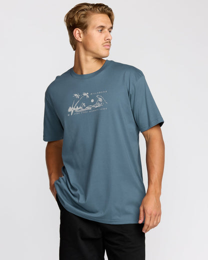Billabong Beach Club Premium Short Sleeve T-Shirt - Steel Blue