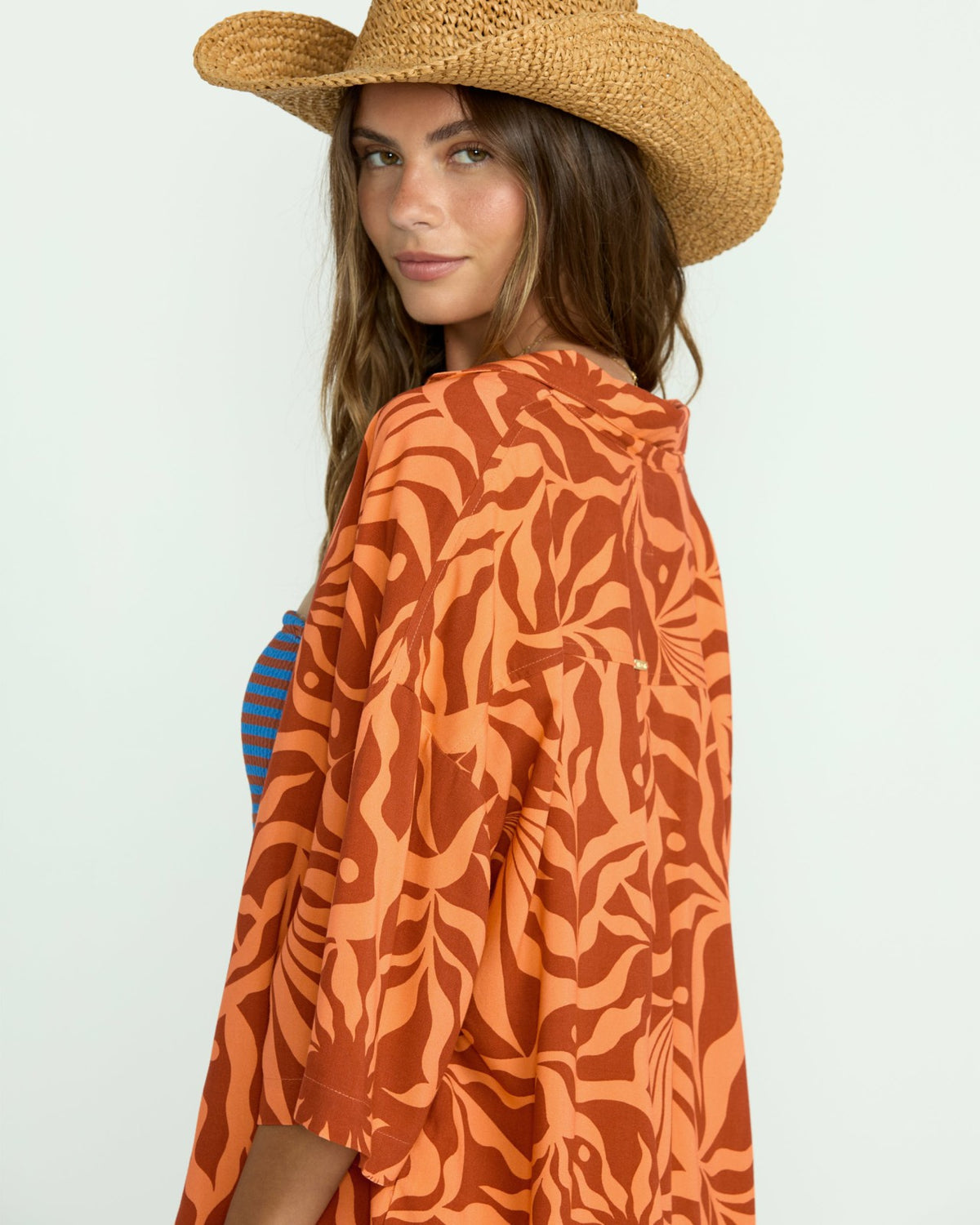 Billabong Beach Side Printed Short Sleeve Shirt - Orange Squeeze