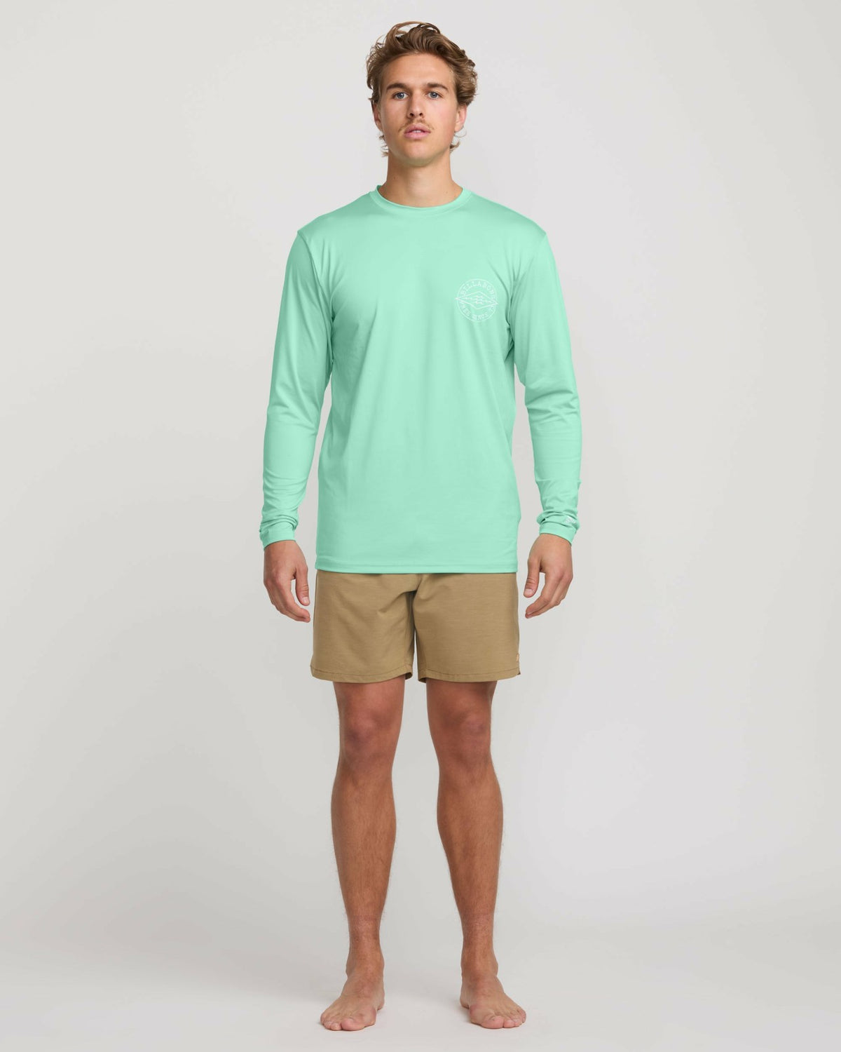 Billabong Big Dave Loose Fit Long Sleeve Surf Tee - Bermuda