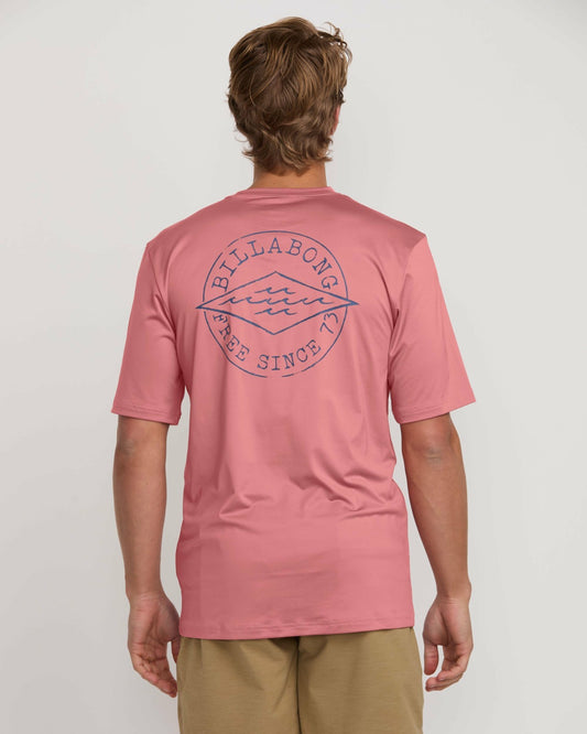 Billabong Big Dave Loose Fit Short Sleeve Surf Tee - Dusty Pink