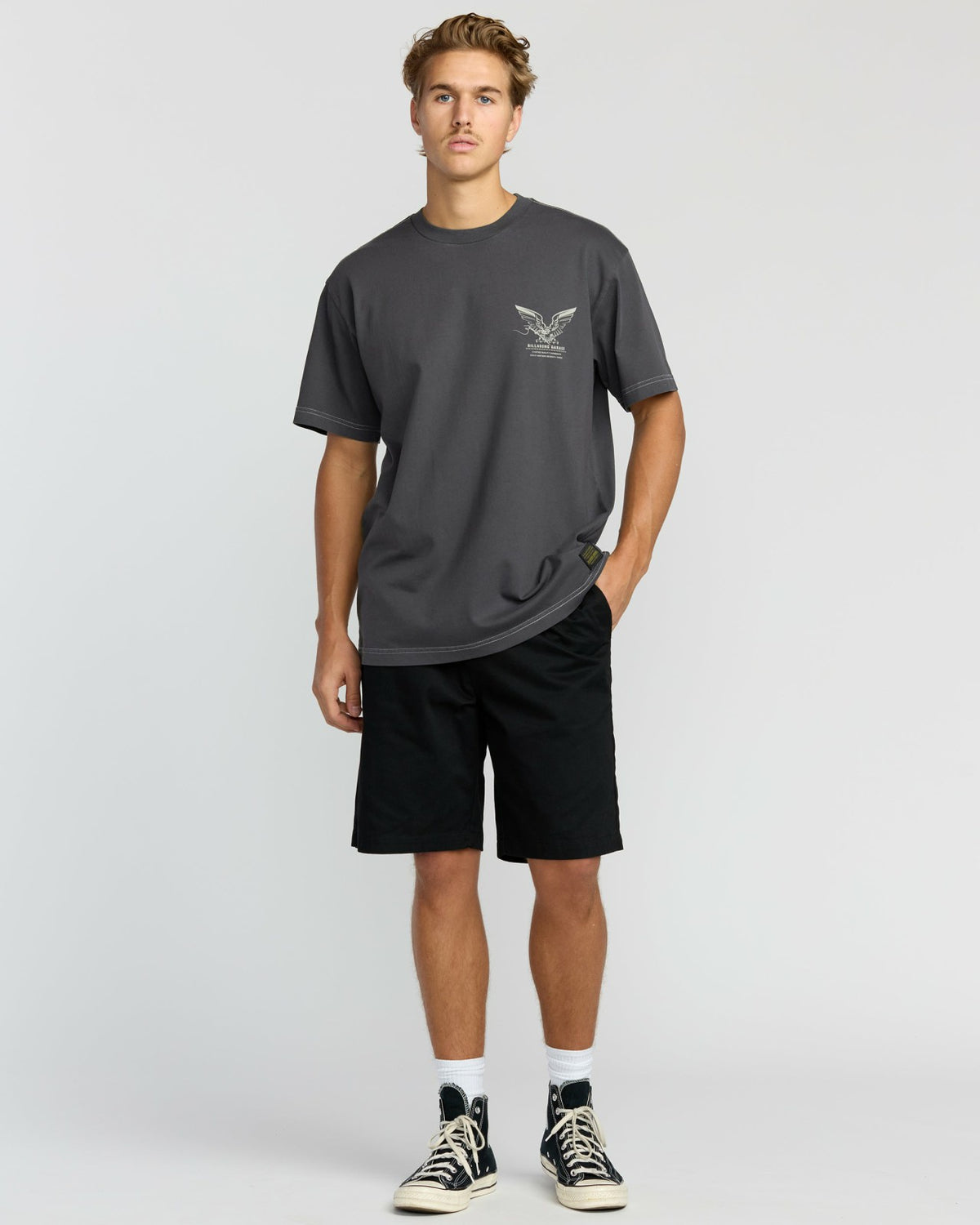 Billabong Bird Of Prey Garage OG Short Sleeve T-Shirt - Washed Black