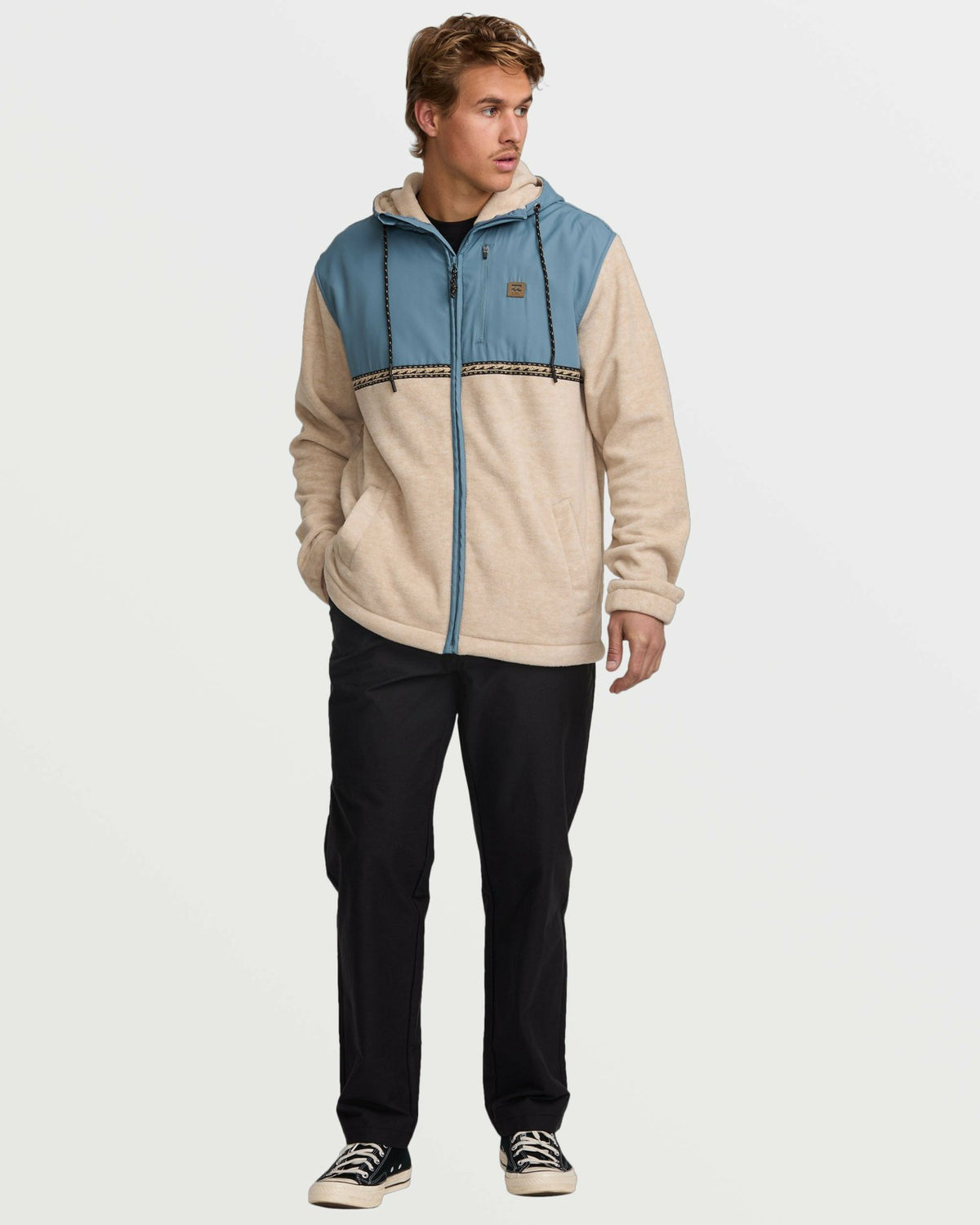 Billabong Boundary Lite Zip Sweatshirt - Bleached Sand
