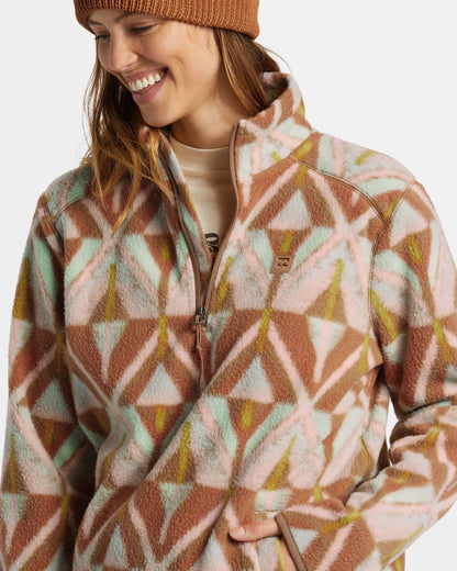 Billabong A/Div Boundary Mock 3 Half-Zip Pullover Sweatshirt - Sandalwood