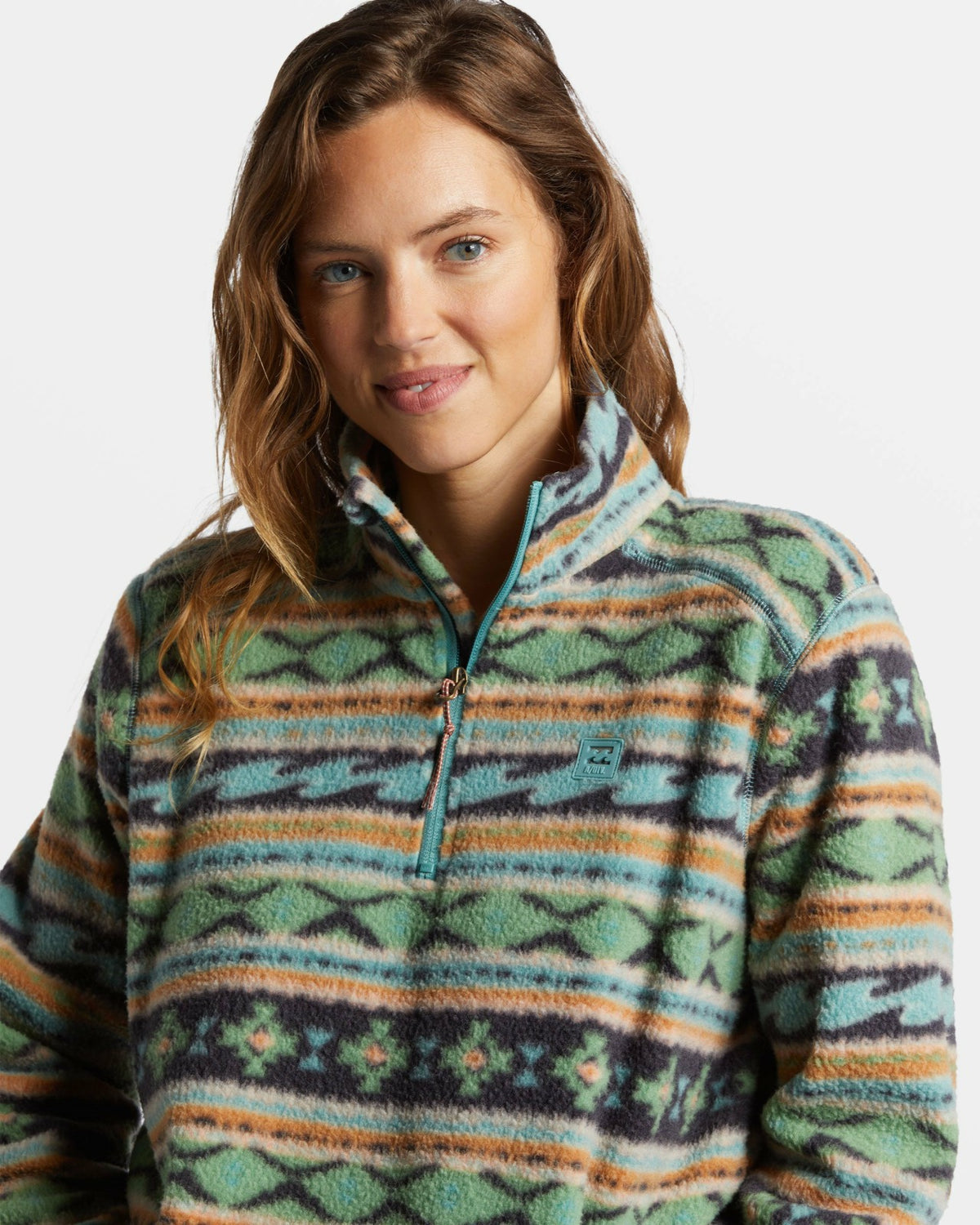 Billabong A/Div Boundary Mock 3 Half-Zip Pullover Sweatshirt - Salty Sage