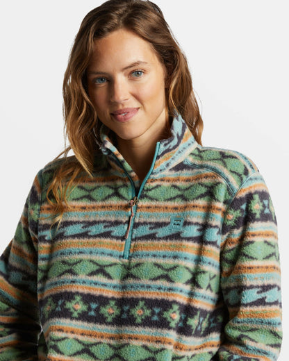 Billabong A/Div Boundary Mock 3 Half-Zip Pullover Sweatshirt - Salty Sage