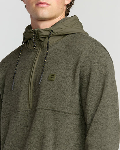 Billabong A/Div Boundary Hooded Half-Zip Pullover - Military Heather
