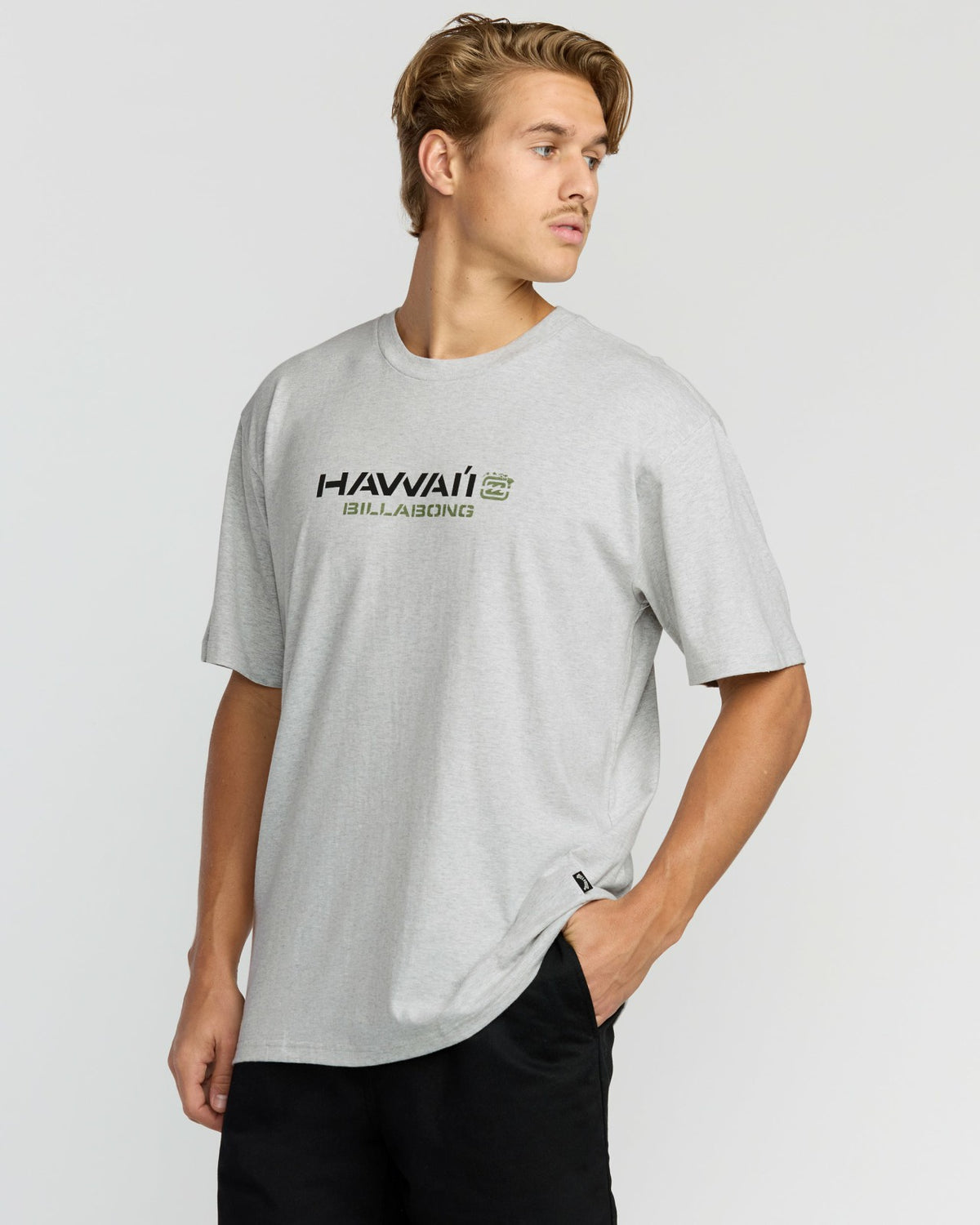 Billabong Bracket Hi Regular Short Sleeve T-Shirt - Heather Grey