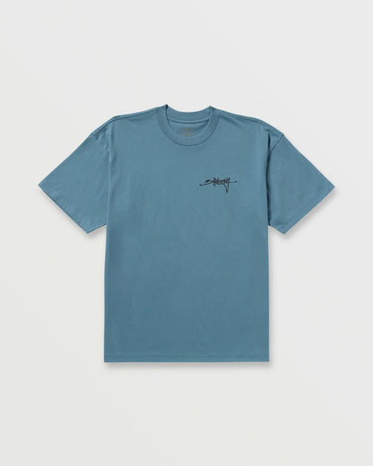 Billabong Bracket Script OG Tee - Carolina Blue
