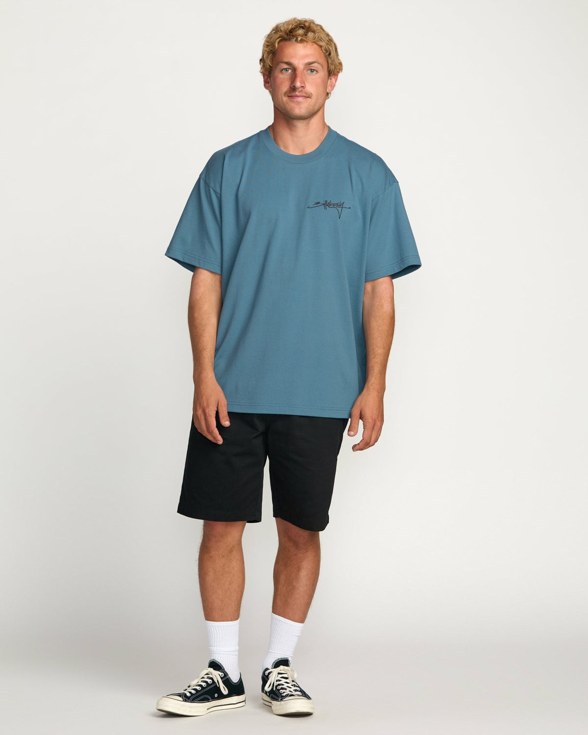 Billabong Bracket Script OG Tee - Carolina Blue