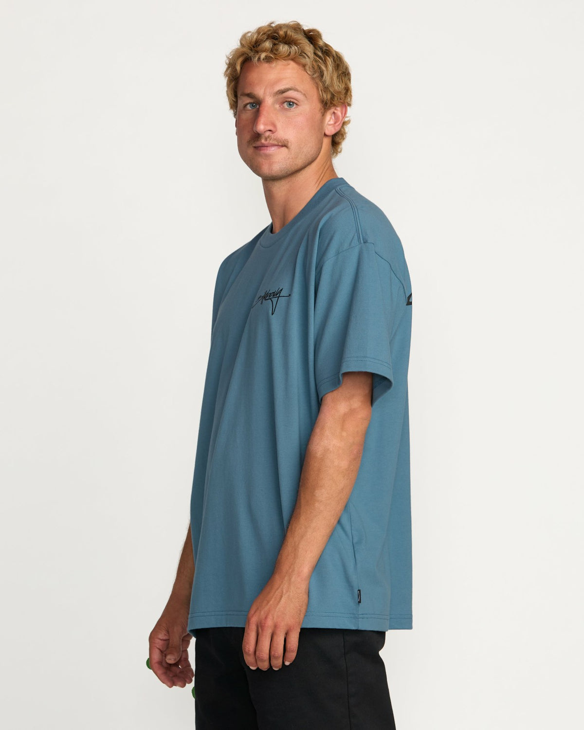 Billabong Bracket Script OG Tee - Carolina Blue