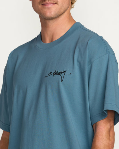 Billabong Bracket Script OG Tee - Carolina Blue
