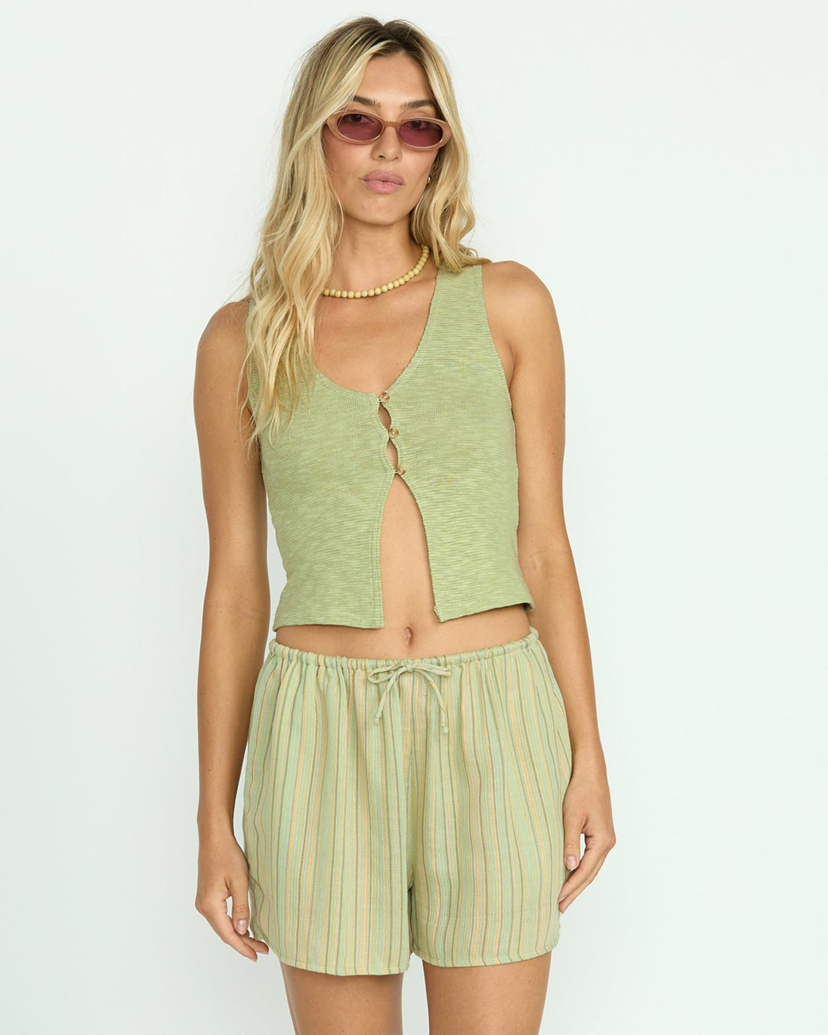 Billabong Bren Knit Vest - Pistachio