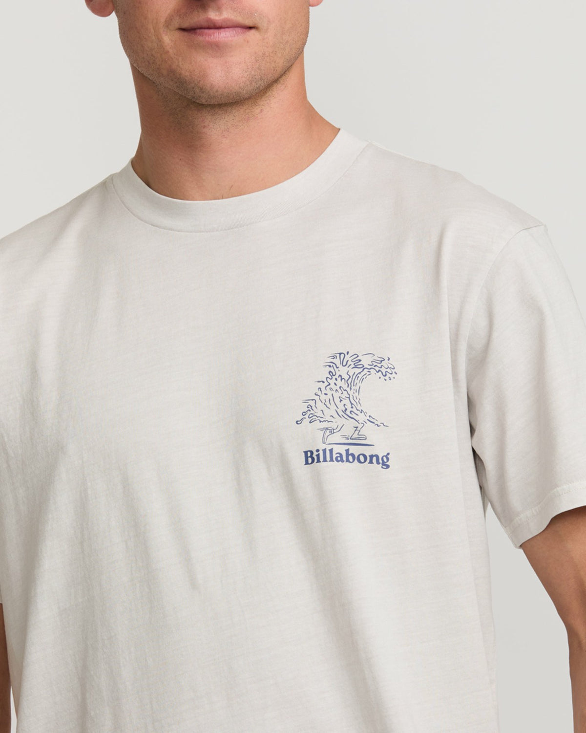 Billabong Catch One Premium Wave Wash Tee - Silver
