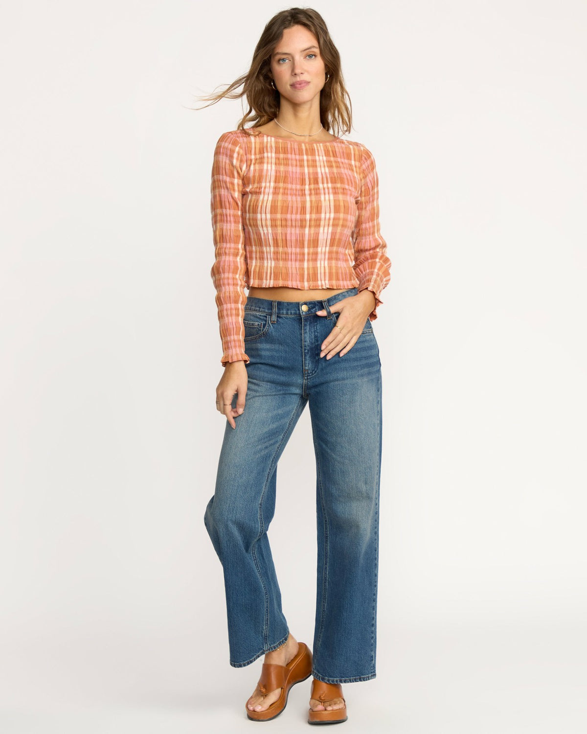 Billabong Check Me Out Long Sleeve Shirt - Sunburnt
