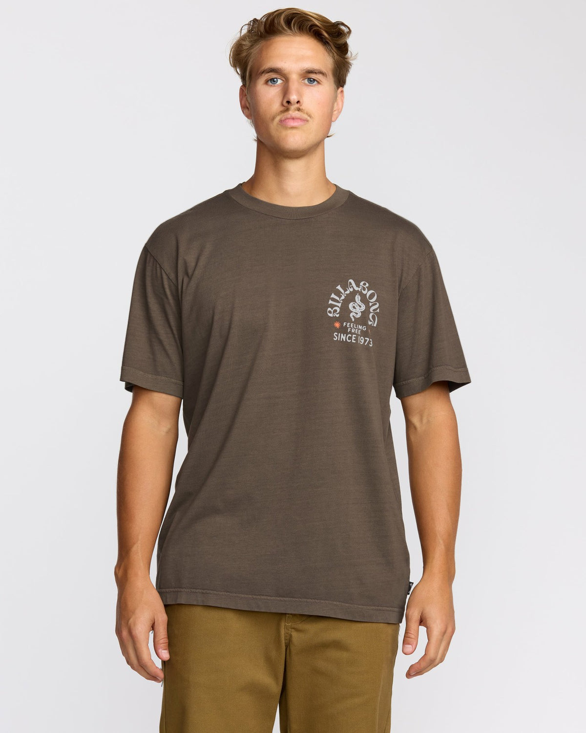 Billabong Coiled Premium Wave Wash Short Sleeve T-Shirt - Dark Brown