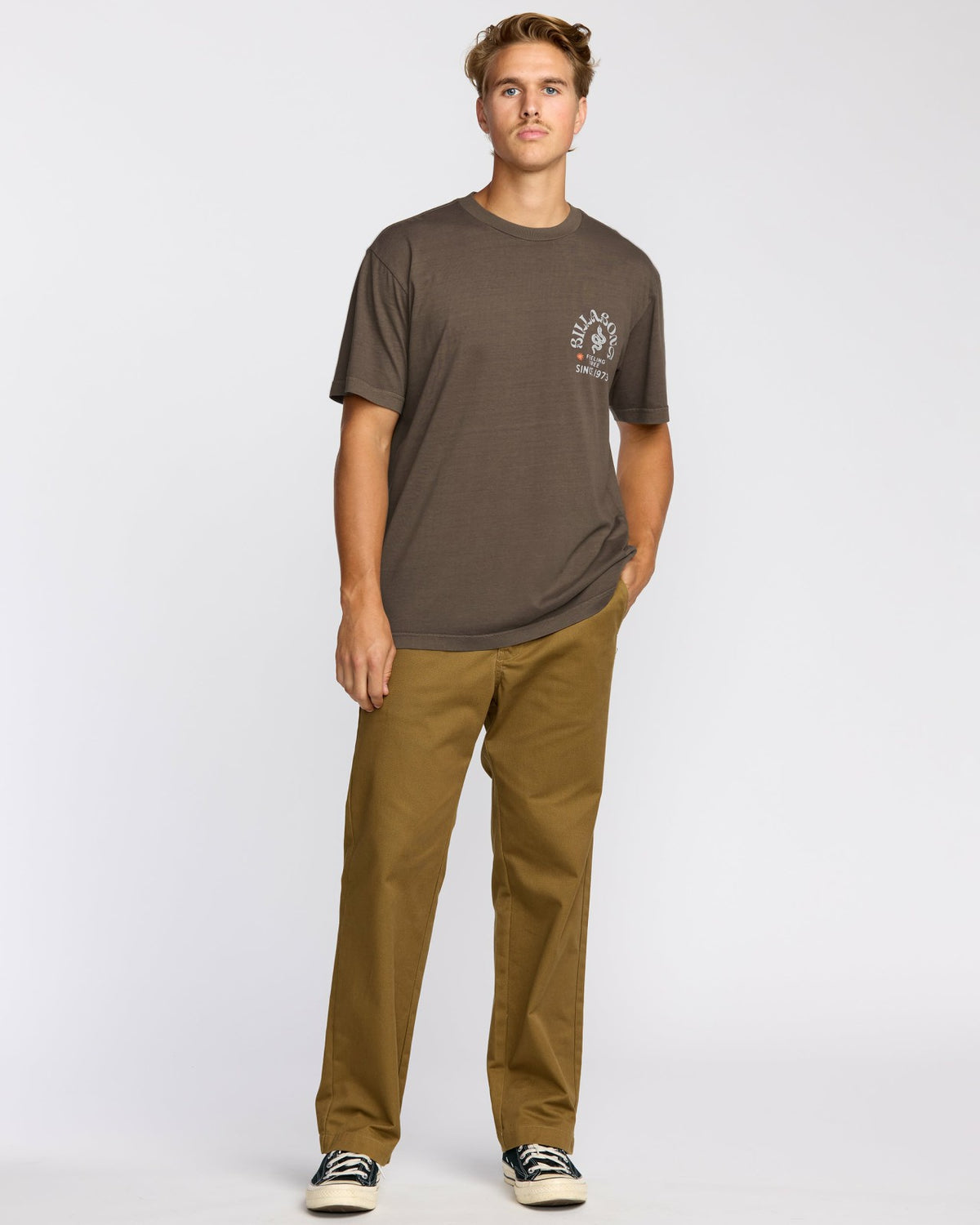 Billabong Coiled Premium Wave Wash Short Sleeve T-Shirt - Dark Brown