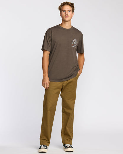 Billabong Coiled Premium Wave Wash Short Sleeve T-Shirt - Dark Brown