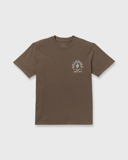 Billabong Coiled Premium Wave Wash Short Sleeve T-Shirt - Dark Brown