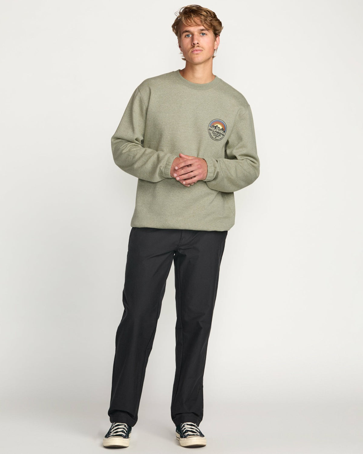 Billabong Compass Crew Sweatshirt - Sage Heather