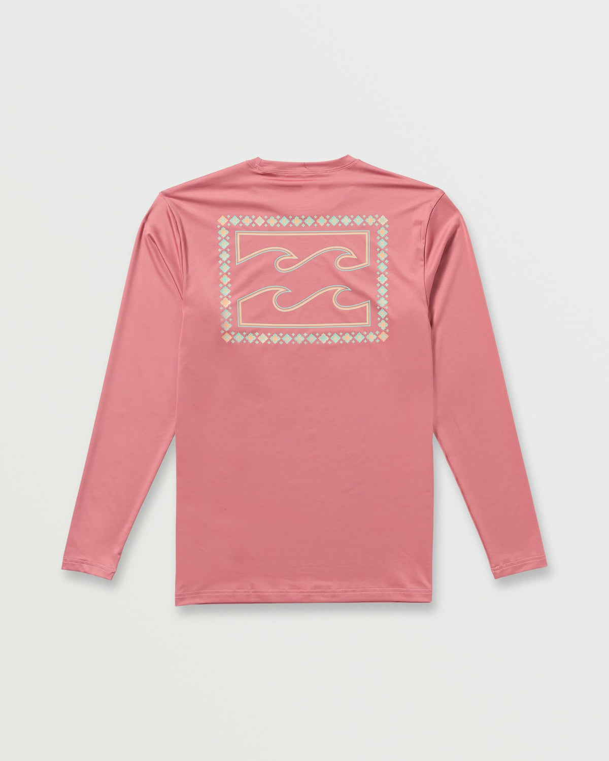 Billabong Crayon Wave Loose Fit Long Sleeve Surf Tee - Dusty Pink