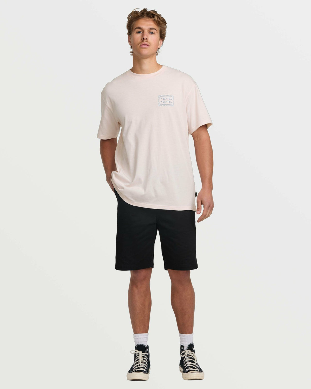 Billabong Crayon Wave Premium Tee - Light Pink