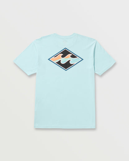 Billabong Crayon Wave Premium Tee - Coastal Blue