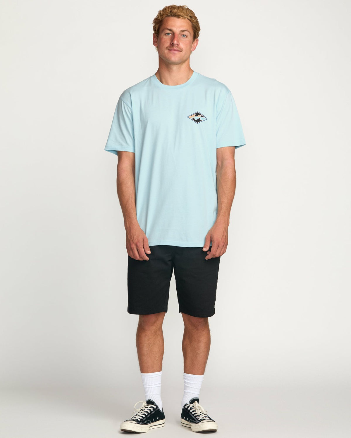Billabong Crayon Wave Premium Tee - Coastal Blue