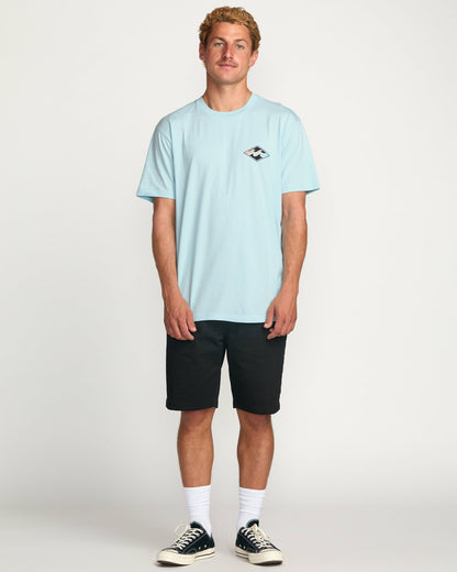 Billabong Crayon Wave Premium Tee - Coastal Blue