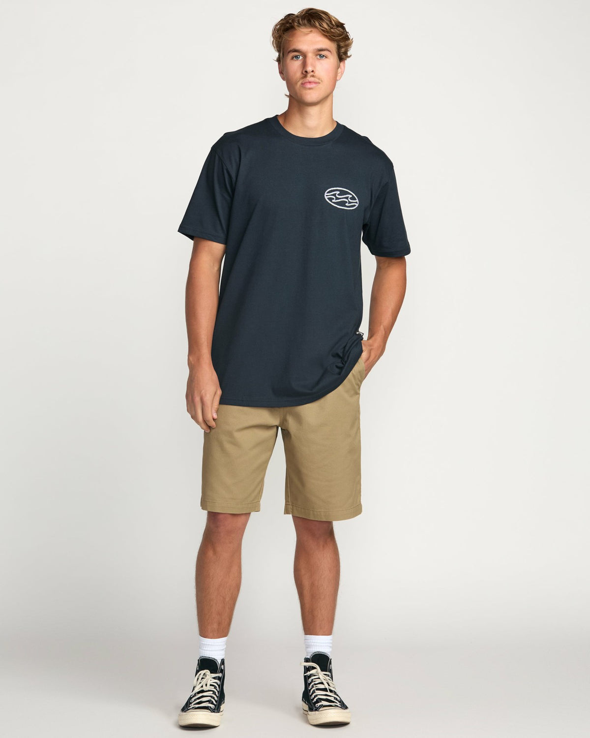 Billabong Crayon Wave Premium Tee - Navy
