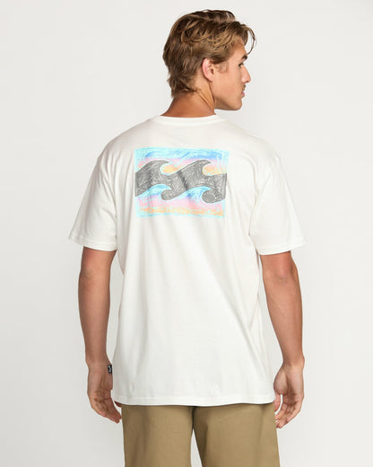 Billabong Crayon Wave Premium Tee - Off White