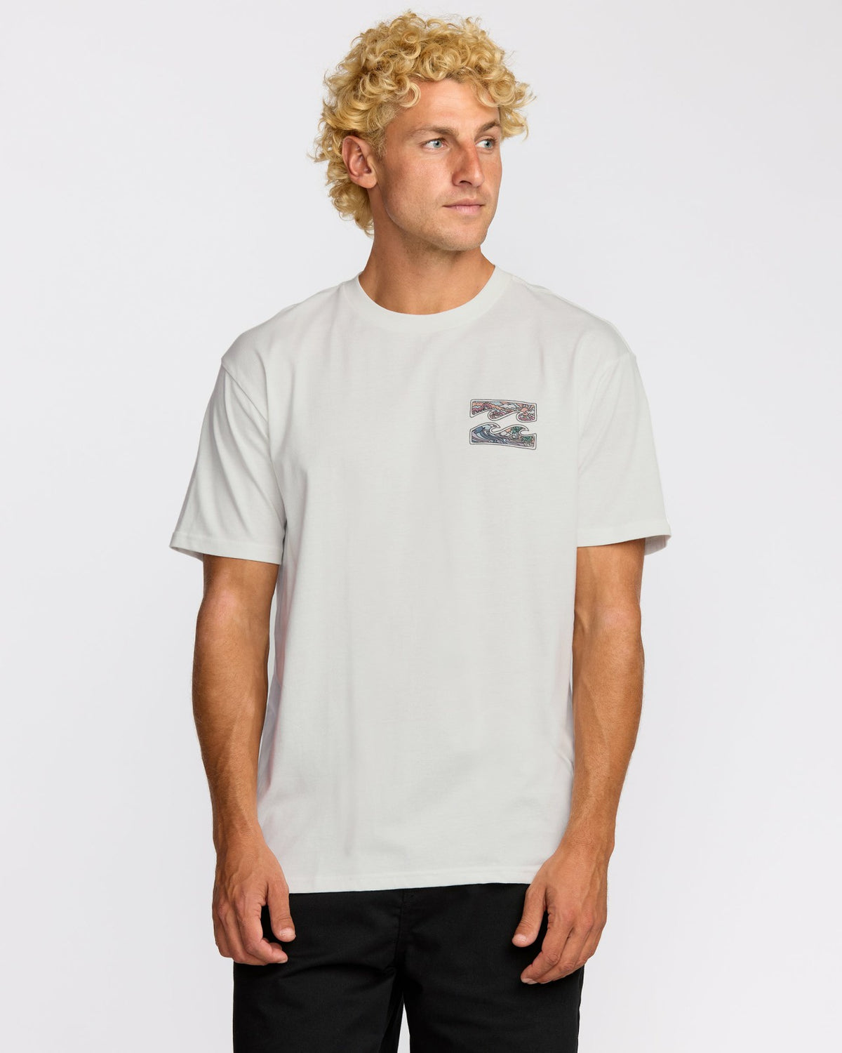 Billabong Crayon Wave Premium Short Sleeve T-Shirt - Off White