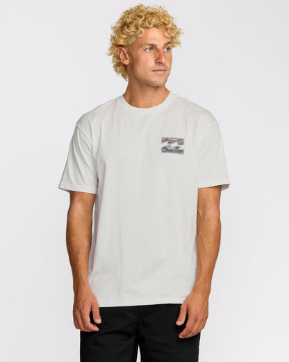Billabong Crayon Wave Premium Short Sleeve T-Shirt - Off White