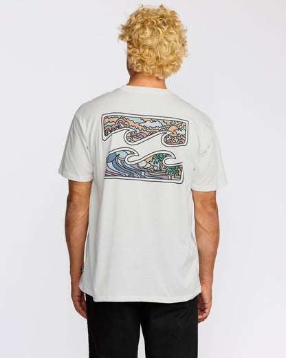 Billabong Crayon Wave Premium Short Sleeve T-Shirt - Off White