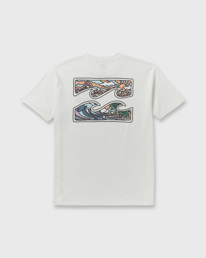 Billabong Crayon Wave Premium Short Sleeve T-Shirt - Off White