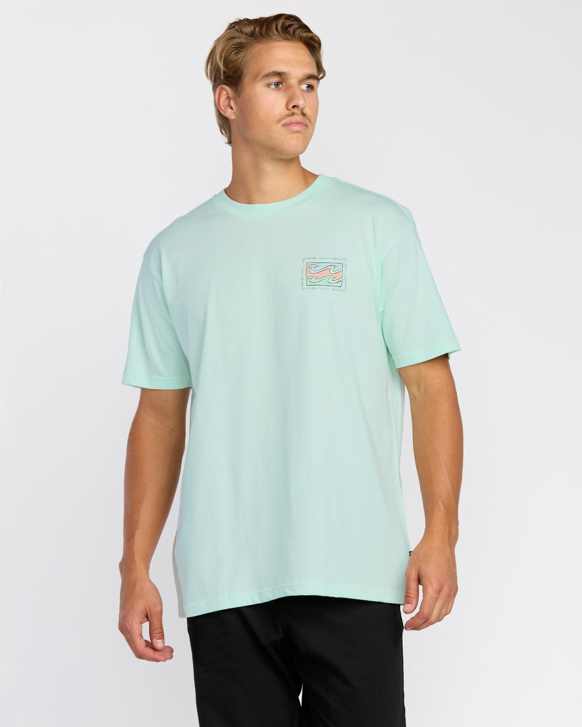 Billabong Crayon Wave Premium Short Sleeve T-Shirt - Sea Glass