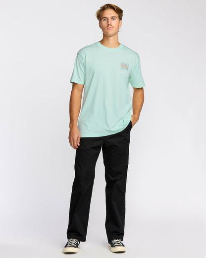 Billabong Crayon Wave Premium Short Sleeve T-Shirt - Sea Glass