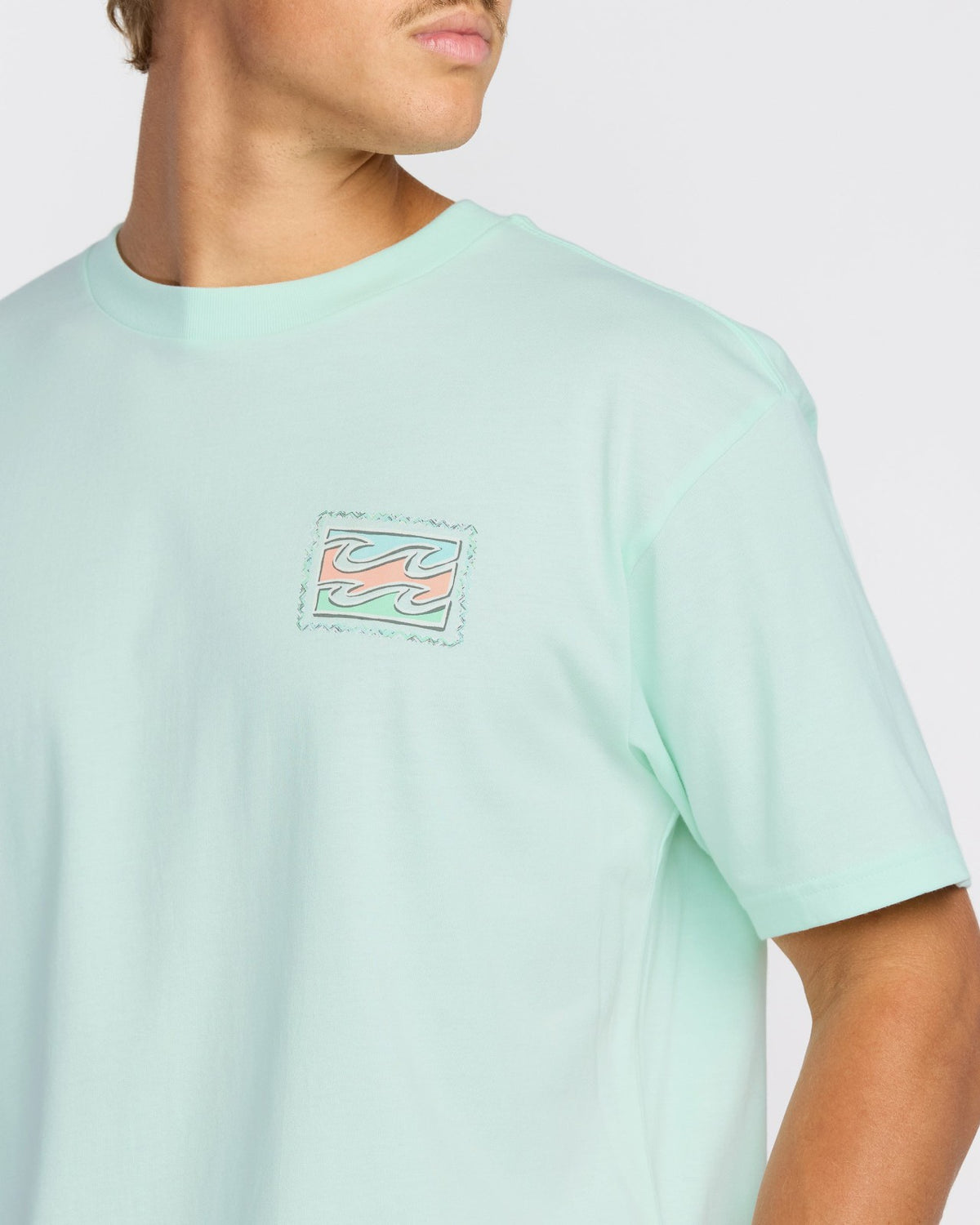 Billabong Crayon Wave Premium Short Sleeve T-Shirt - Sea Glass