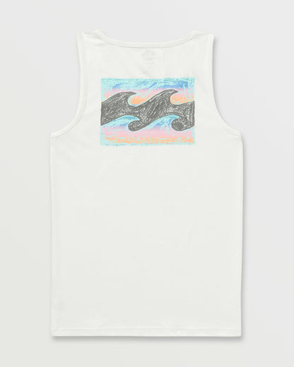 Billabong Crayon Wave Premium Tank - Off White
