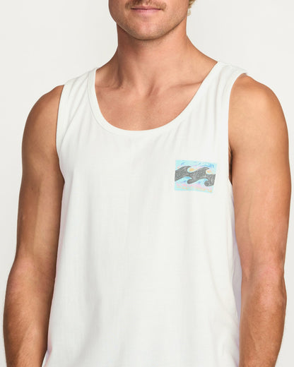 Billabong Crayon Wave Premium Tank - Off White