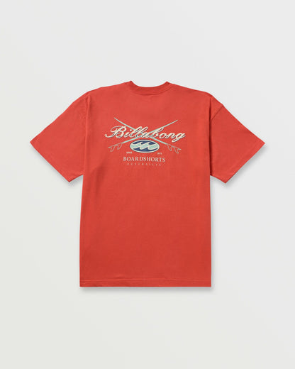 Billabong Crossboards OG Tee - Burnt Red