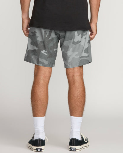 Billabong Crossfire Elastic Submersible 18" Hybrid Shorts - Black Camo
