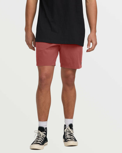 Billabong Crossfire Wave Wash Submersible 18" Hybrid Shorts - Dusty Red