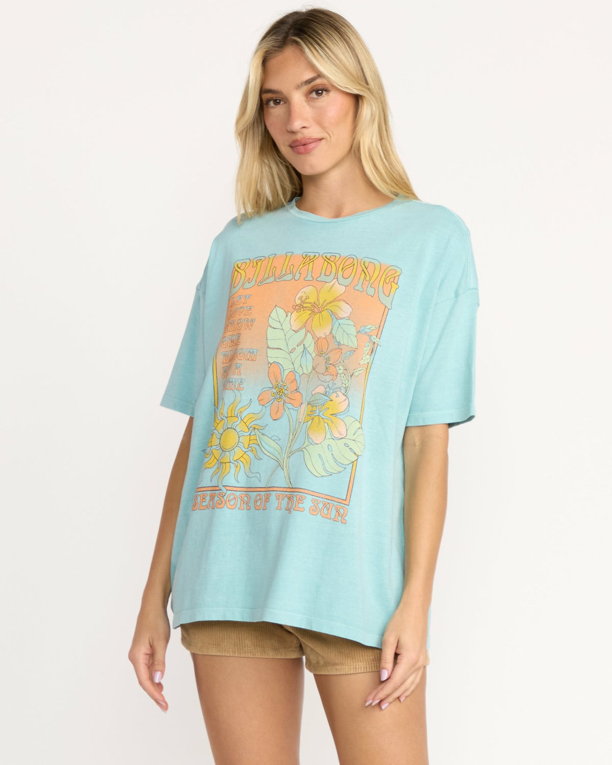 Billabong Daylight Blooms Tee - Misty Blue